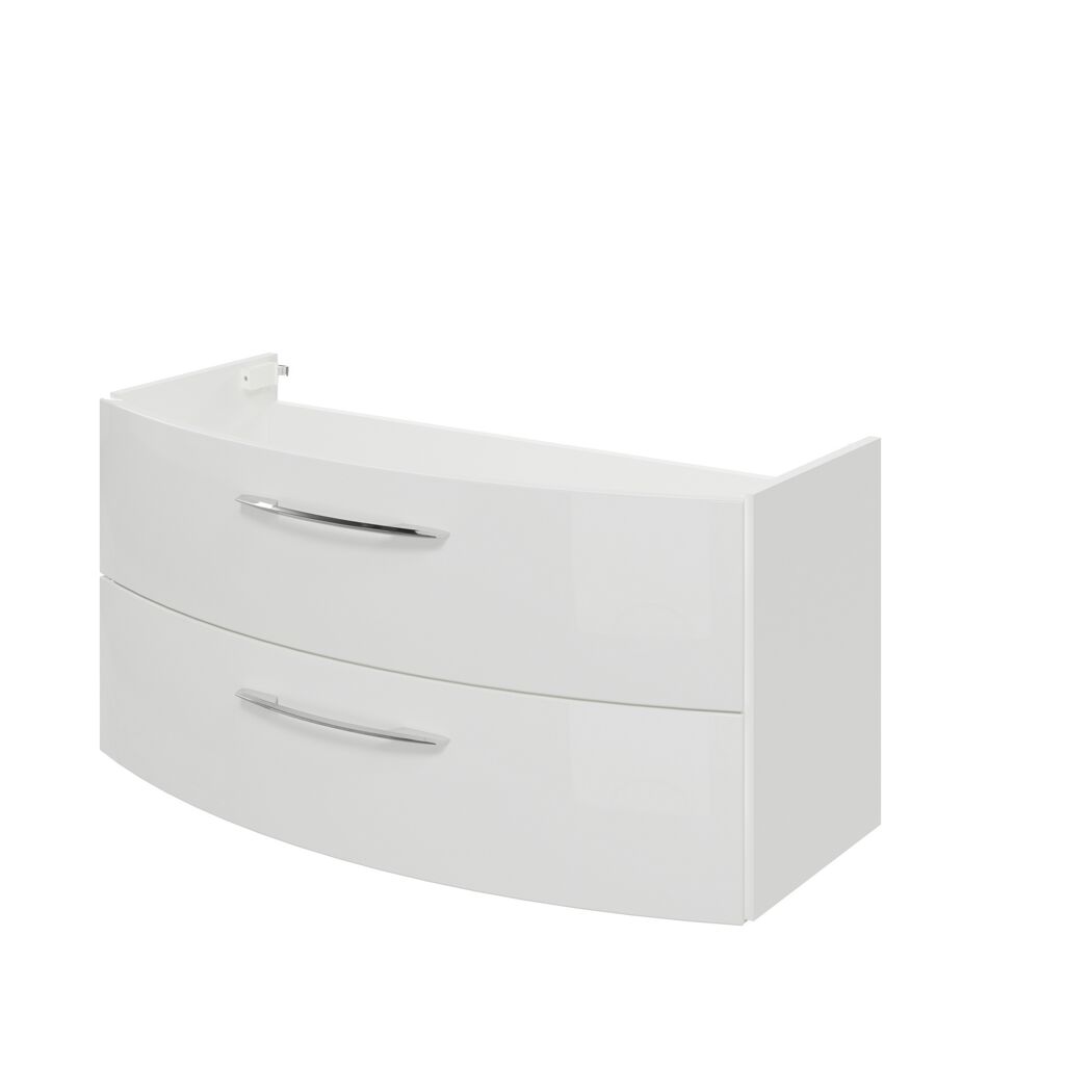 Waschbeckenunterschrank 'Taiga' weiß glänzend 99 x 48 x 46,2 cm