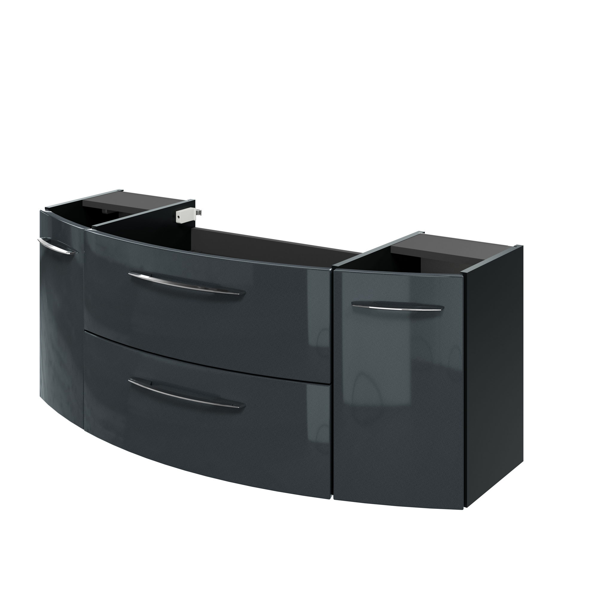 Waschbeckenunterschrank 'Taiga' anthrazit 119 x 48 x 46,2 cm