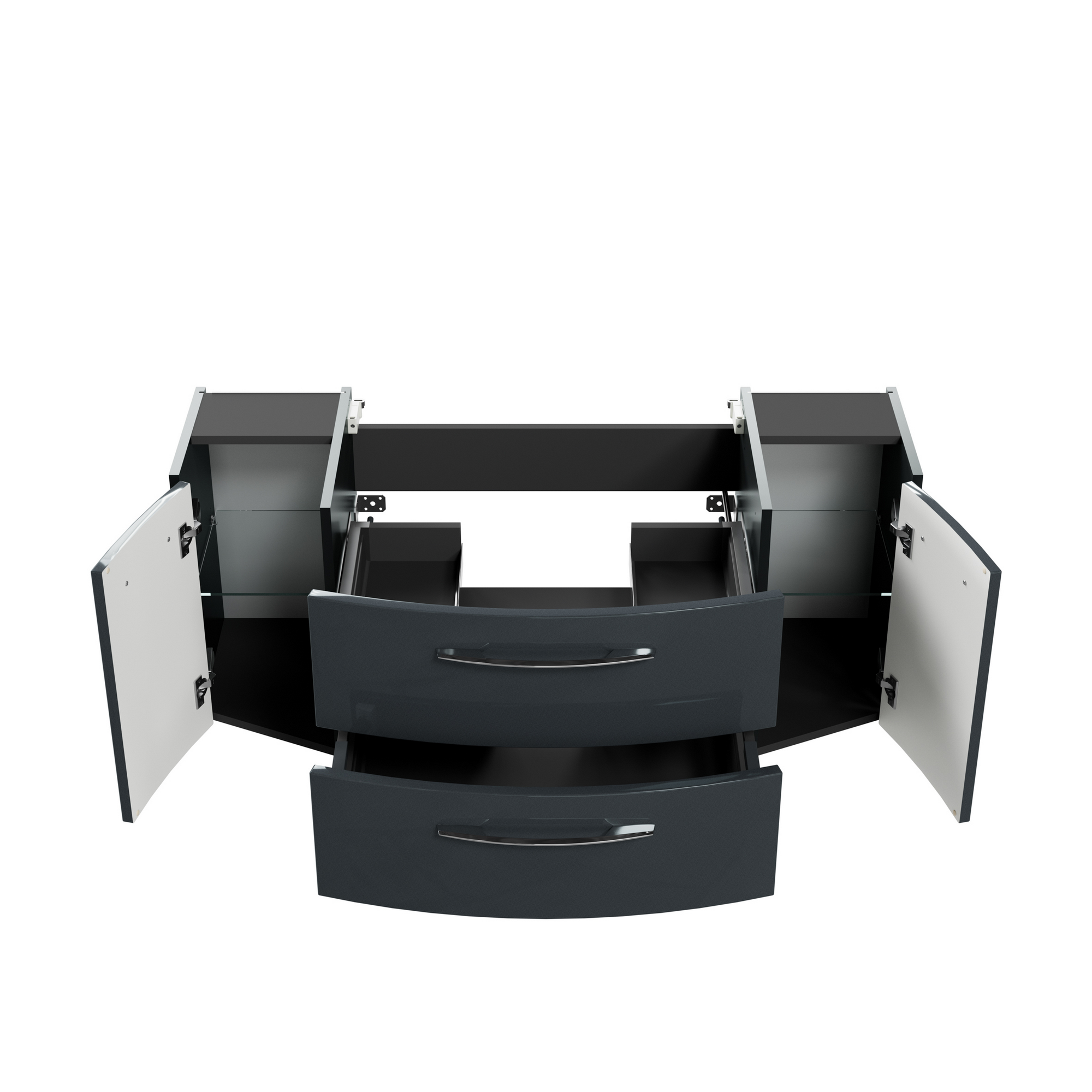 Waschbeckenunterschrank 'Taiga' anthrazit 119 x 48 x 46,2 cm