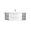 Verkleinertes Bild von Waschtischunterschrank 'Taiga' weiß hochglanz 139 cm