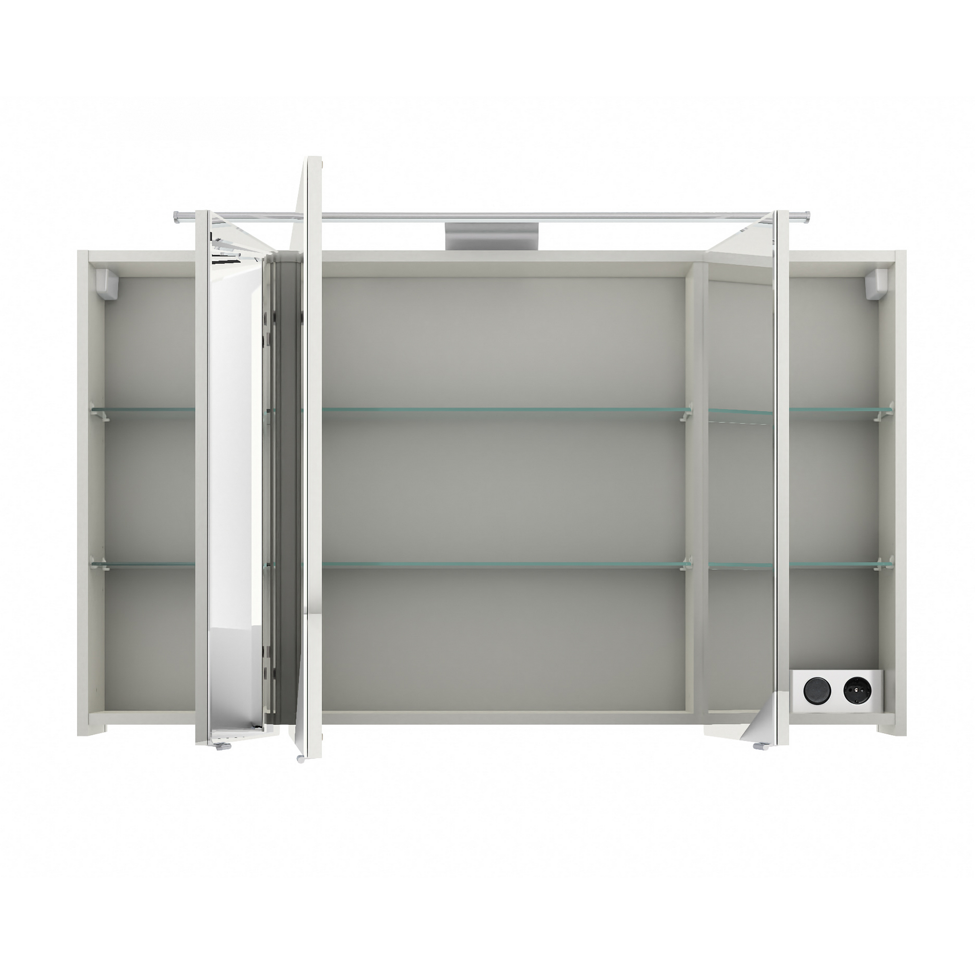 LED-Spiegelschrank 'Lucia' weiß 120 x 70 x 17 cm