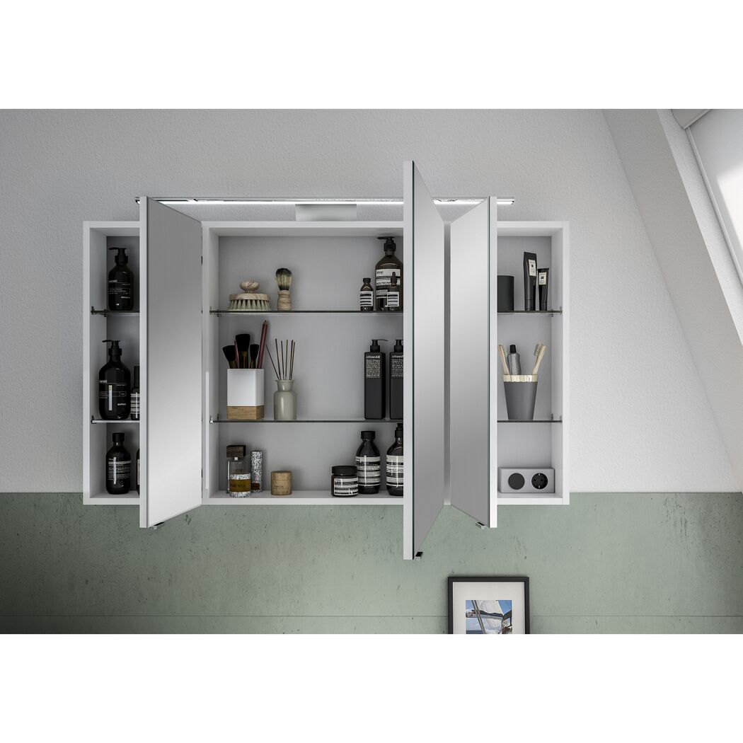 LED-Spiegelschrank 'Lucia' weiß 120 x 70 x 17 cm