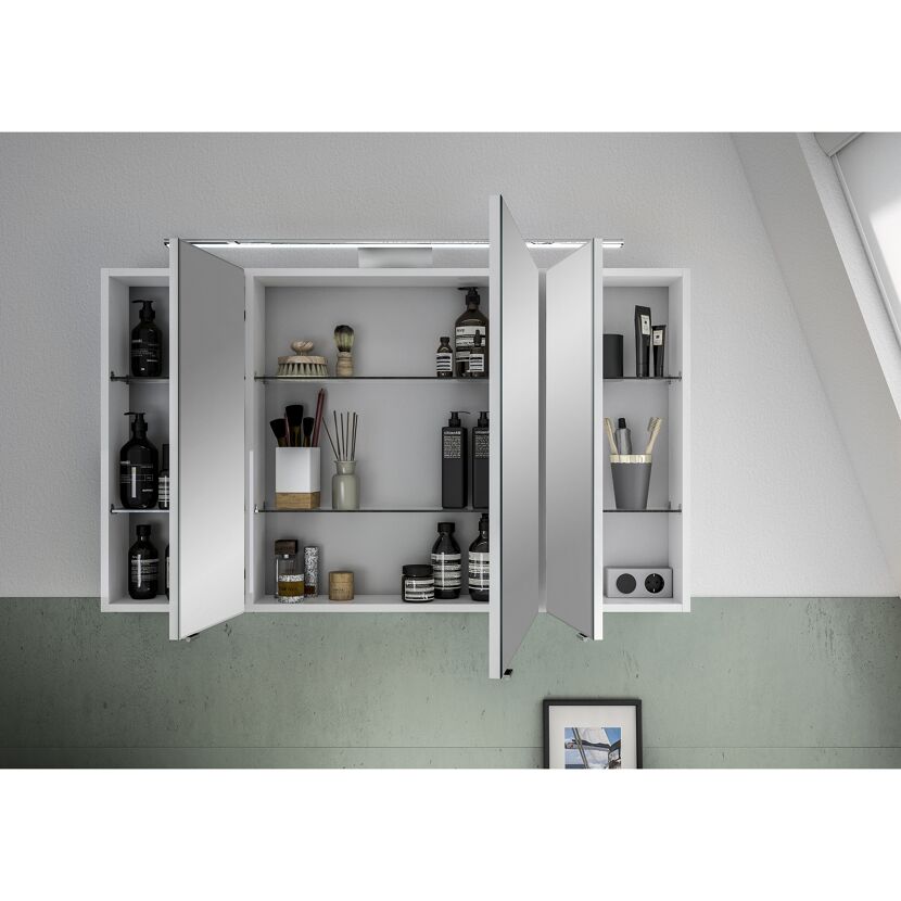 LED-Spiegelschrank 'Lucia' weiß 120 x 70 x 17 cm