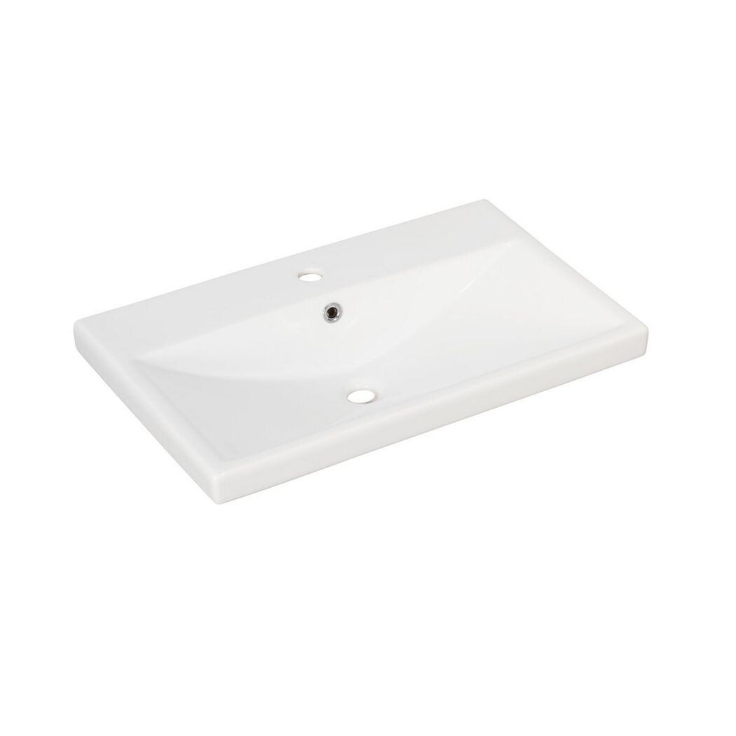 Waschbecken eckig 'Stanford SF70' weiß 70 x 16,5 x 45 cm