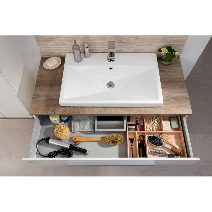 Waschbecken eckig 'Stanford SF70' weiß 70 x 16,5 x 45 cm