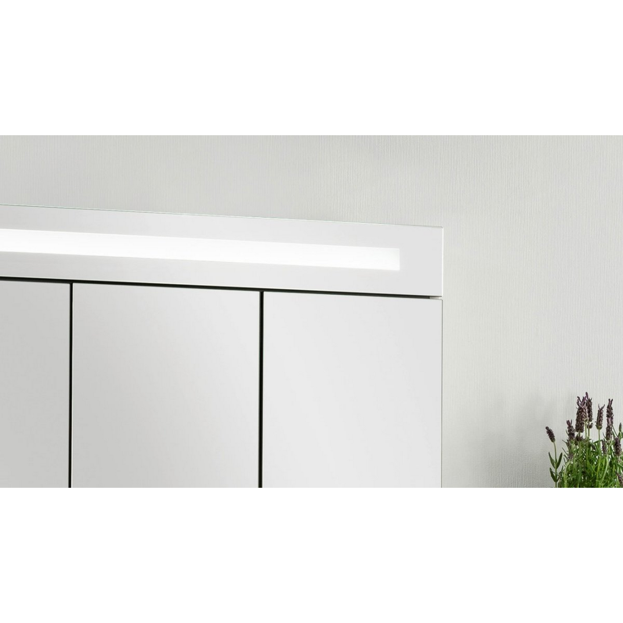 LED-Spiegelschrank 'Twindy' weiß glänzend 110 x 78,4 x 16,2 cm + product picture