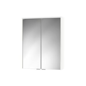 LED-Spiegelschrank 'KHX' weiß Hochglanz 60,4 x 74 x 14,2 cm