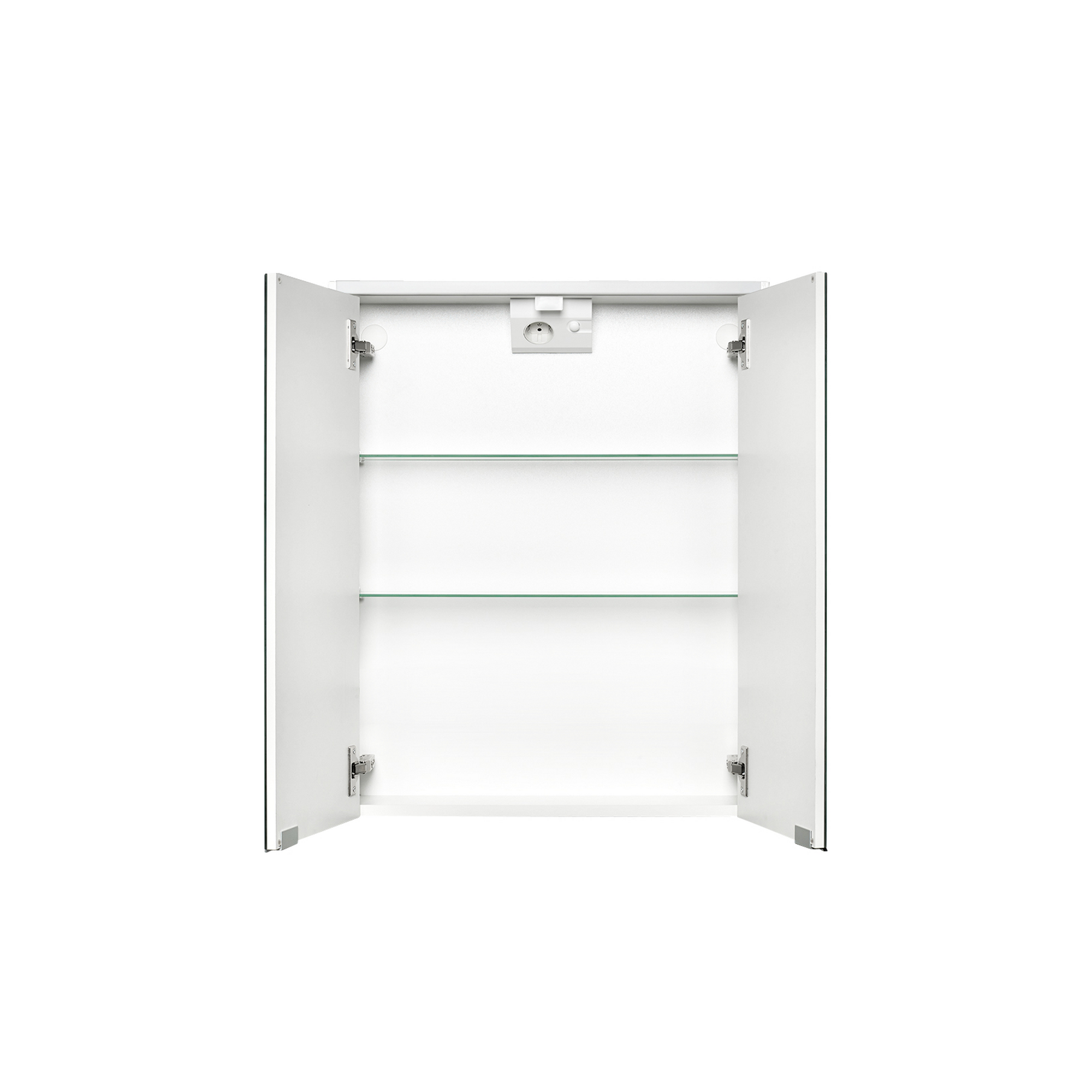 LED-Spiegelschrank 'KHX' weiß Hochglanz 60,4 x 74 x 14,2 cm + product picture