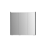 LED-Spiegelschrank 'KHX' weiß Hochglanz 80,4 x 74 x 14,2 cm