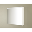 LED-Spiegelschrank 'KHX' weiß Hochglanz 80,4 x 74 x 14,2 cm