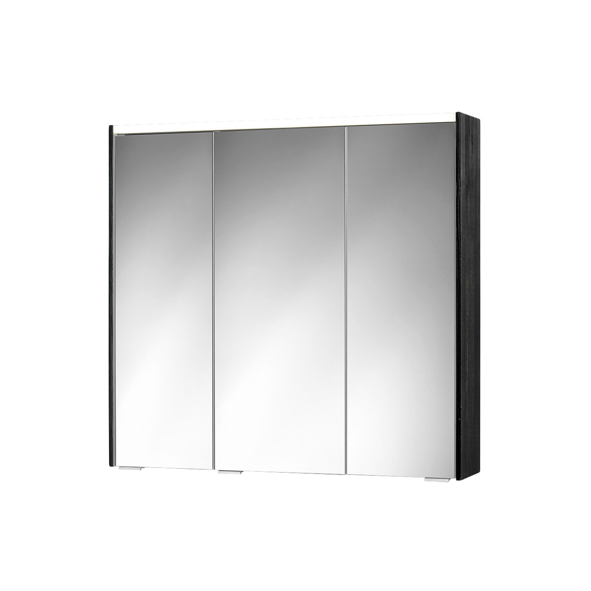 Spiegelschrank mit drei Spiegeltüren und LED-Beleuchtung