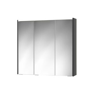 LED-Spiegelschrank 'KHX' anthrazit Hochglanz 80,4 x 74 x 14,2 cm