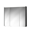 LED-Spiegelschrank 'KHX' schwarz matt 90,4 x 74 x 14,2 cm