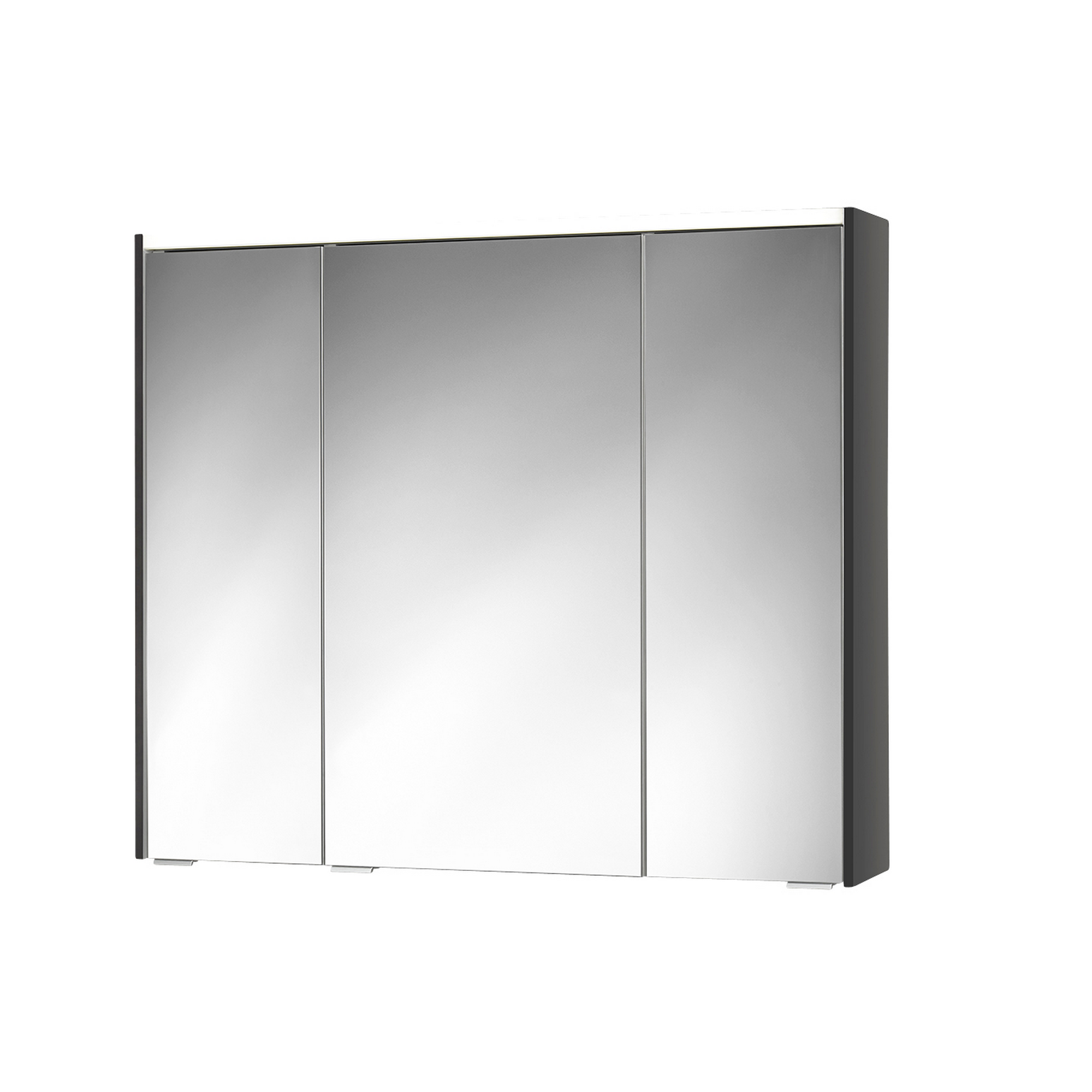 LED-Spiegelschrank 'KHX' anthrazit Hochglanz 90,4 x 74 x 14,2 cm + product picture