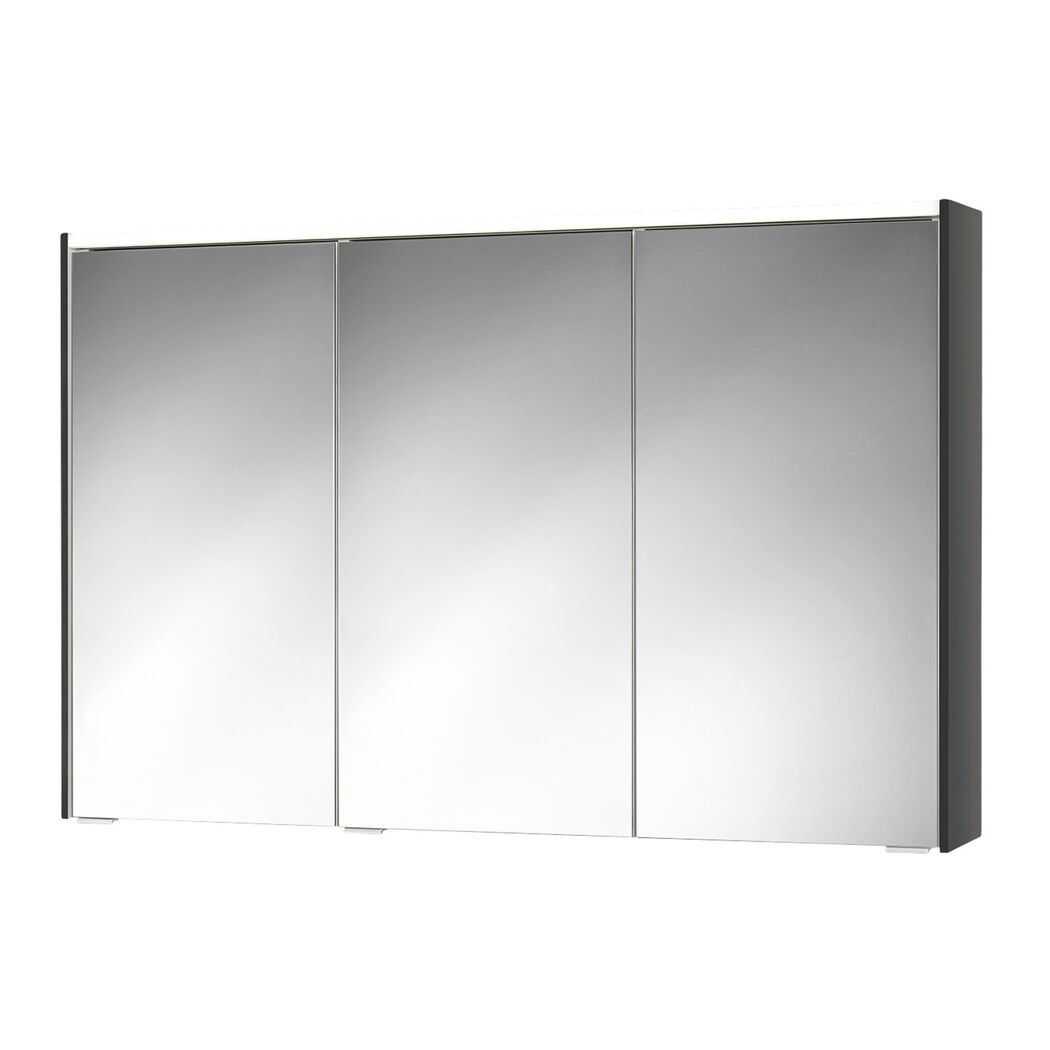 Spiegelschrank mit drei Spiegeltüren und LED-Beleuchtung