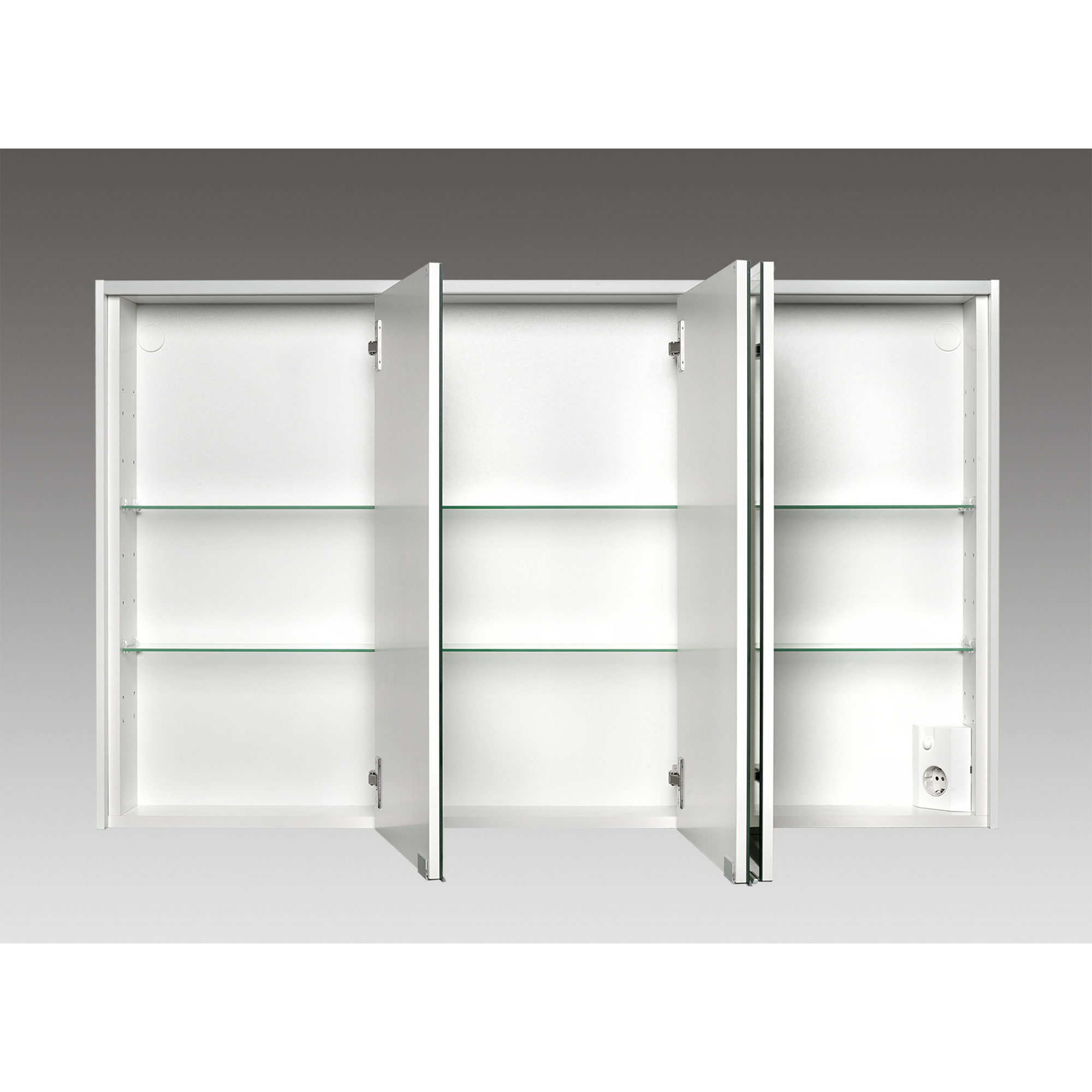 LED-Spiegelschrank 'KHX' anthrazit Hochglanz 120,4 x 74 x 14,2 cm + product picture