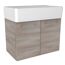 Waschbeckenunterschrank mit weißem Waschbecken