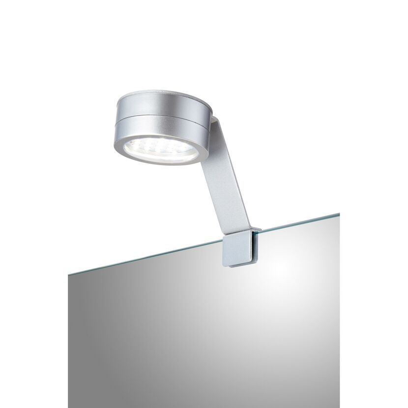 LED-Aufsatzleuchte TopLight I an einem Spiegel