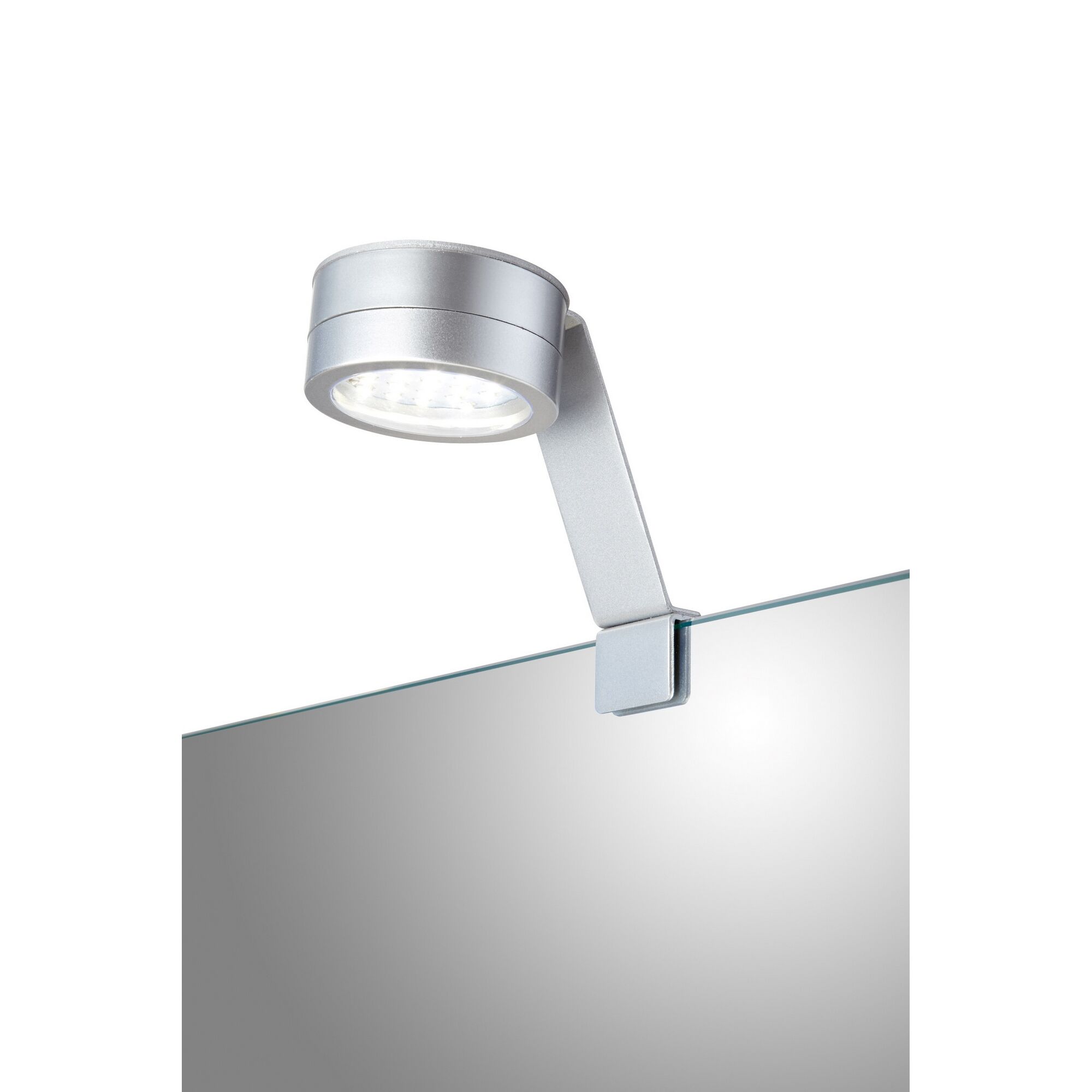 LED-Aufsatzleuchte TopLight I an einem Spiegel