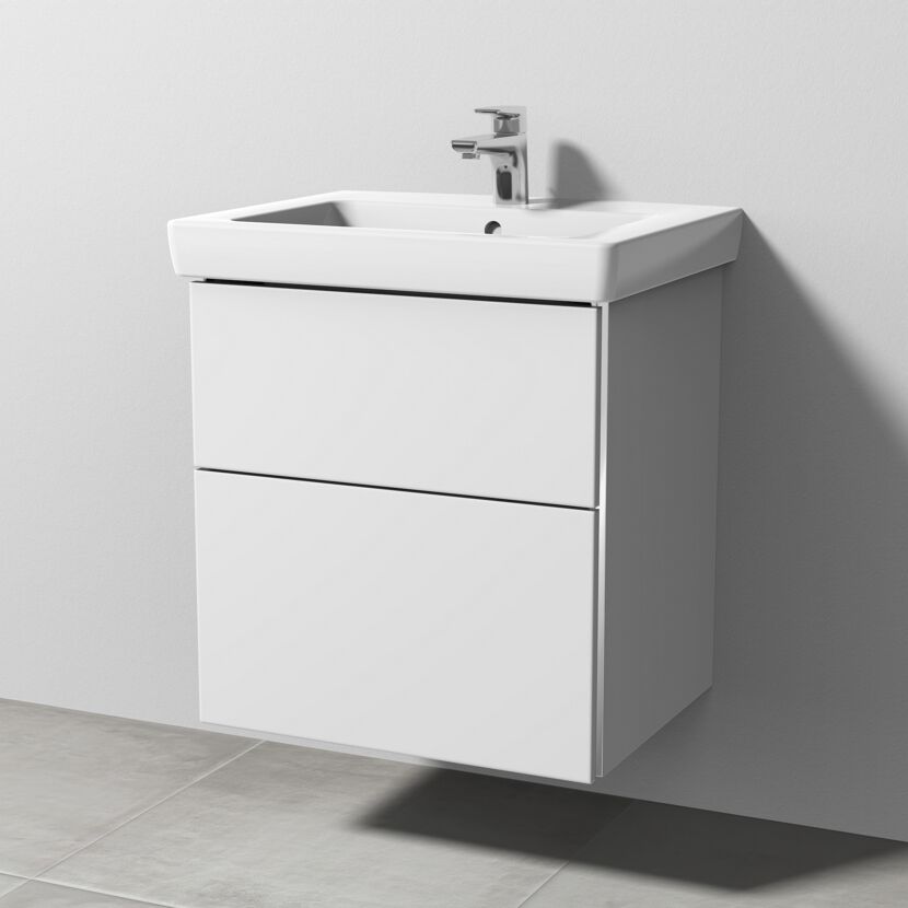 Waschbeckenunterschrank 'Subway 2.0' weiß 55 x 59,3 x 44,7 cm