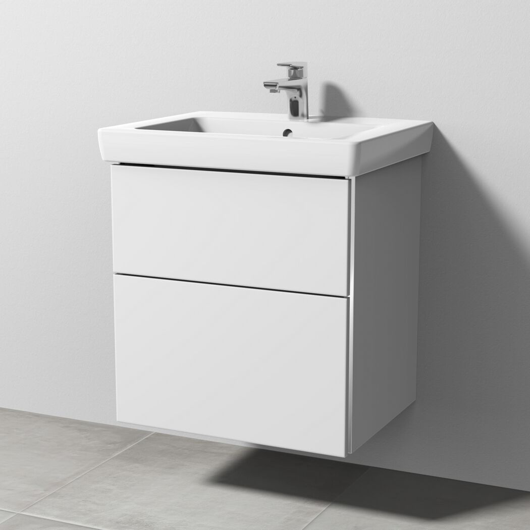 Waschbeckenunterschrank 'Subway 2.0' weiß 55 x 59,3 x 44,7 cm