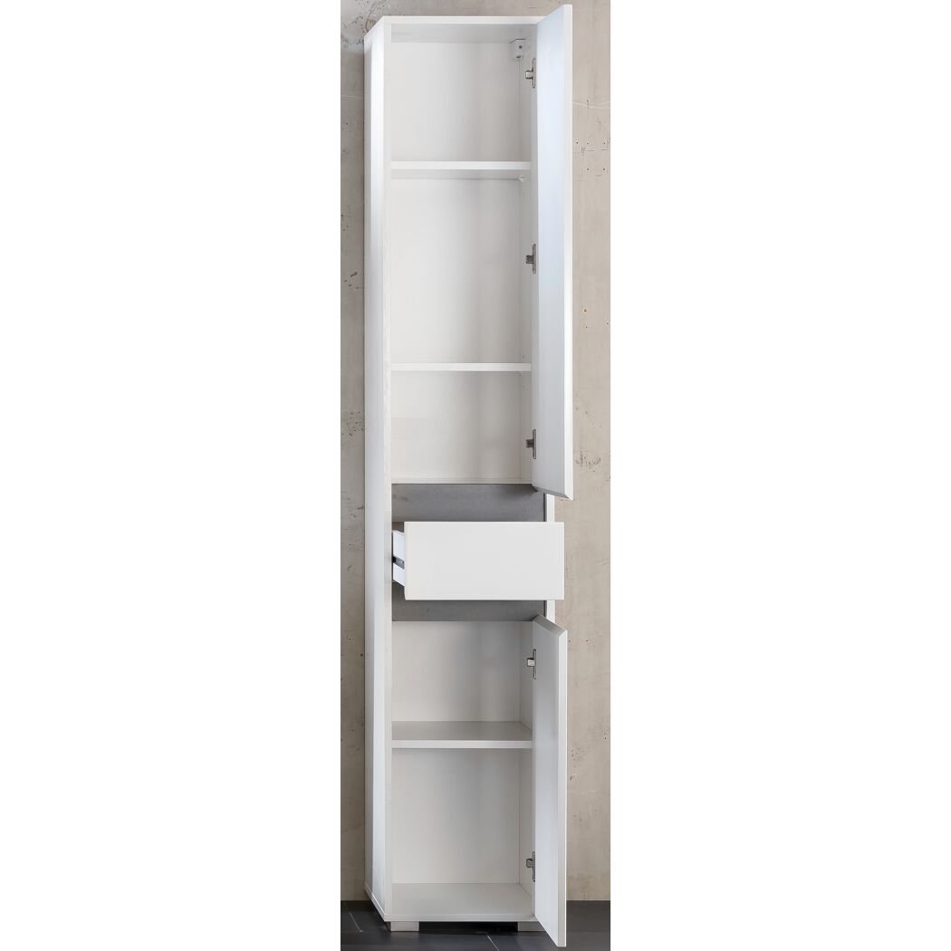 Hochschrank 'Sol' weiß lackiert 35 x 191 x 31 cm