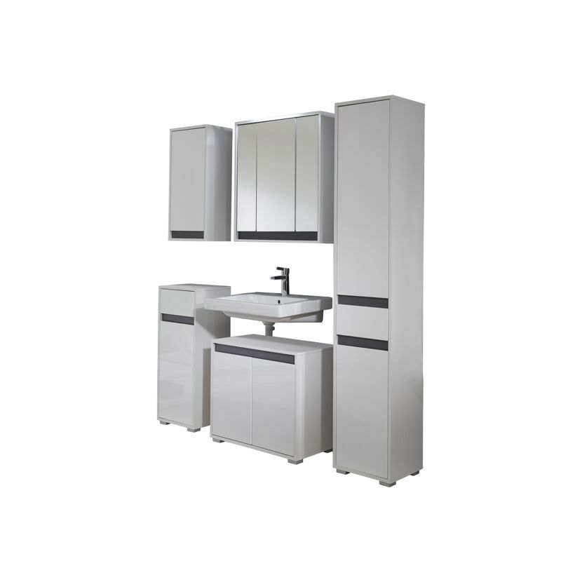 Waschbeckenunterschrank 'Sol' weiß lackiert 67 x 60 x 36 cm