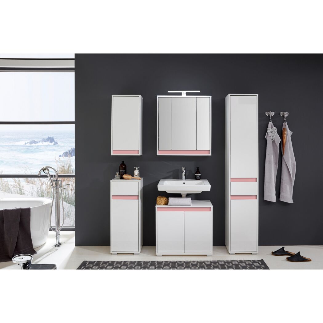 Standschrank 'Sol' weiß 35 x 89 x 31 cm, inkl. 5 Wechselblenden