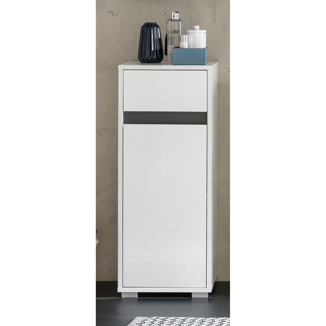 Standschrank 'Sol' weiß 35 x 89 x 31 cm, inkl. 5 Wechselblenden