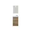 Waschbeckenunterschrank mit Waschbecken und Spiegel