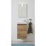 Waschbeckenunterschrank mit Spiegel und Handtuch