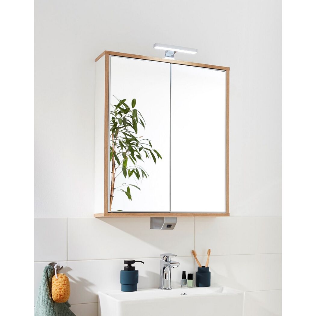 Badezimmerschrank mit Spiegel und Beleuchtung