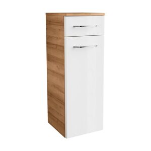 Unterschrank 'Milano' braun, weiß glänzend 30,5 x 82,5 x 32 cm