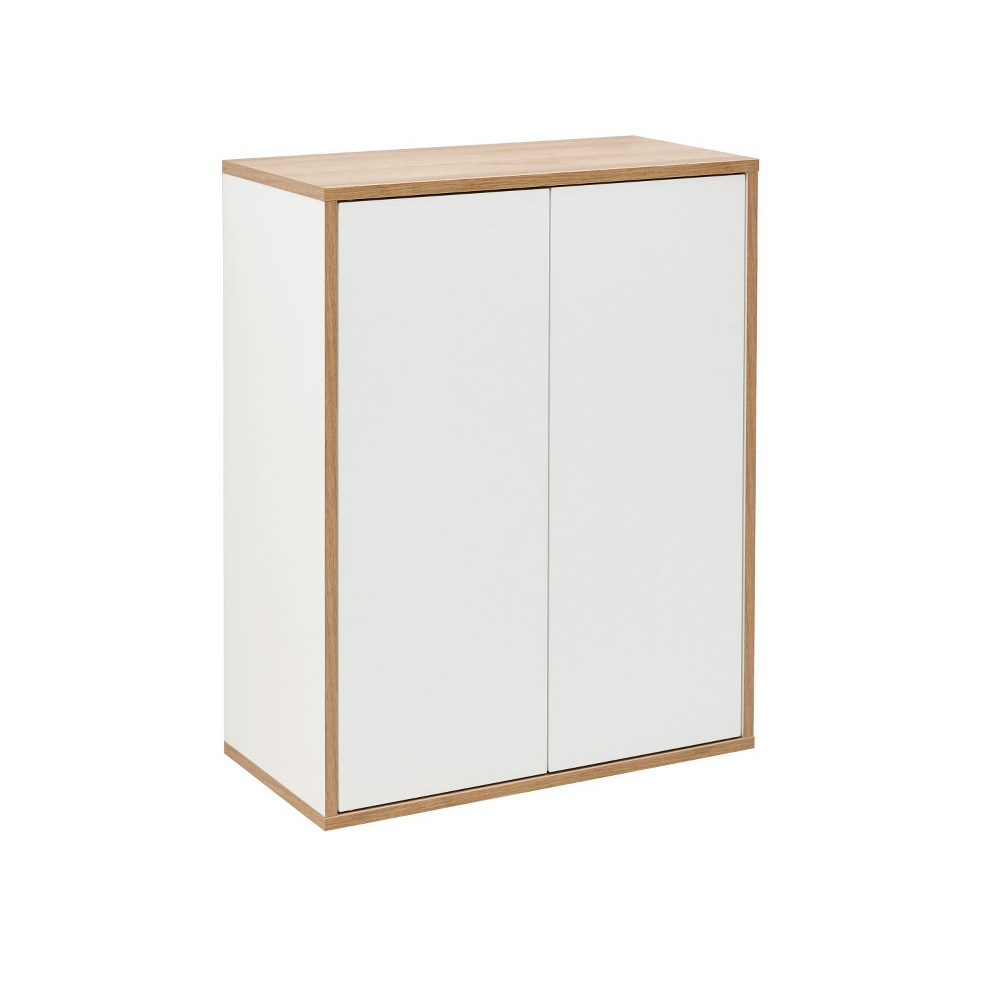 Doppelmidischrank 'Finn' weiß, eichefarben 60 x 75 x 30,5 cm + product picture