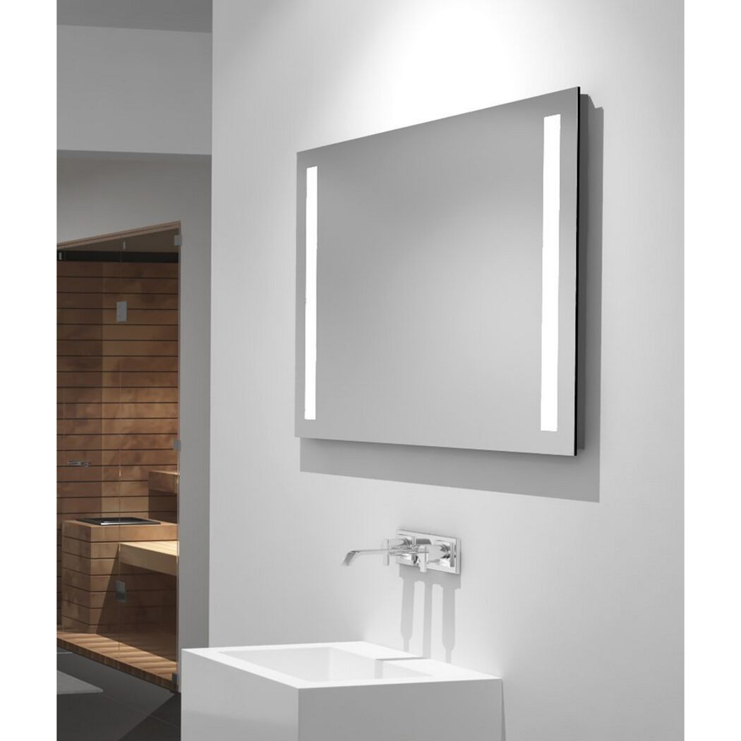 LED-Spiegel 'Silver Stream' 80 x 60 cm