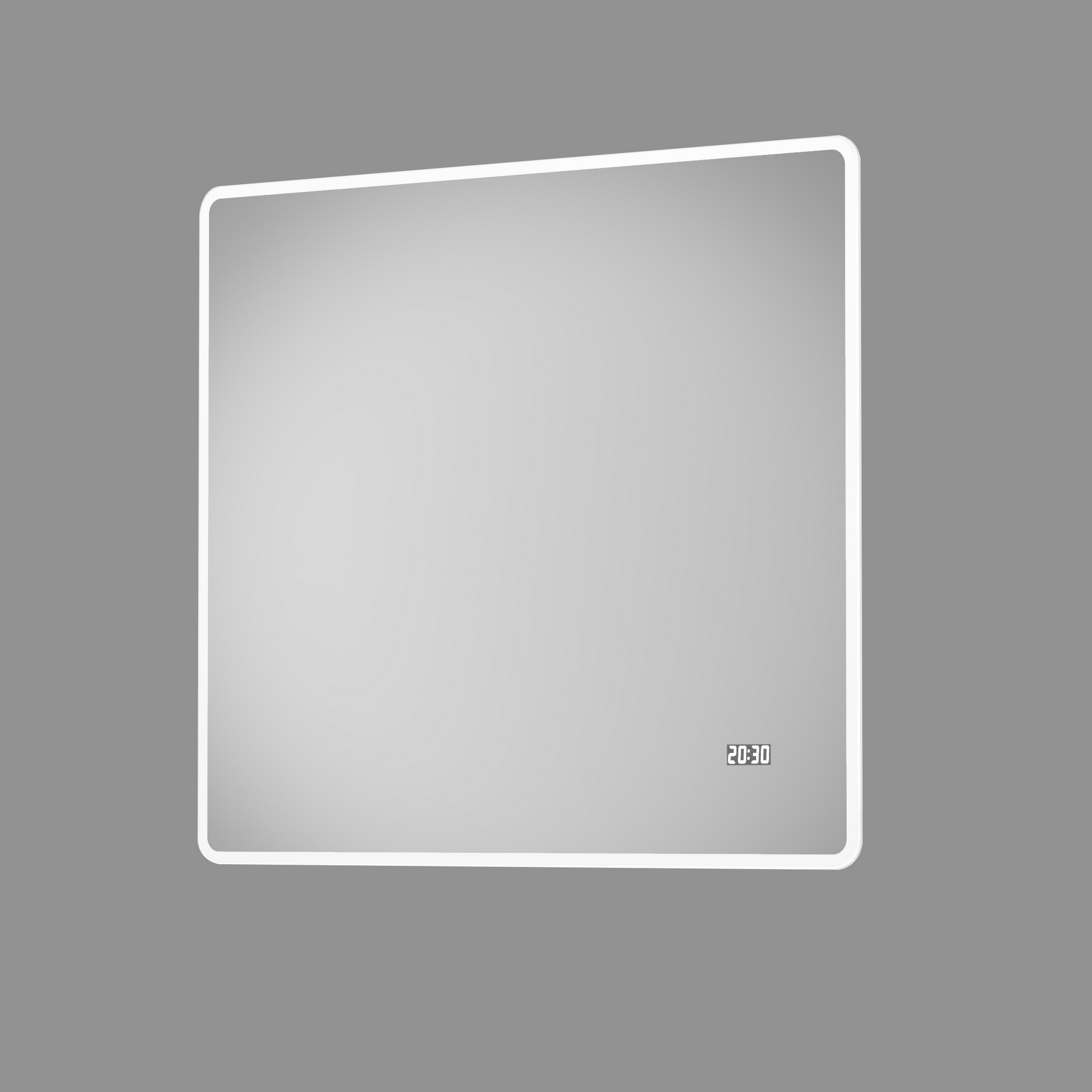 LED-Spiegel 'Silver Sunshine 2.0' mit Uhr 80 x 70 cm + product picture