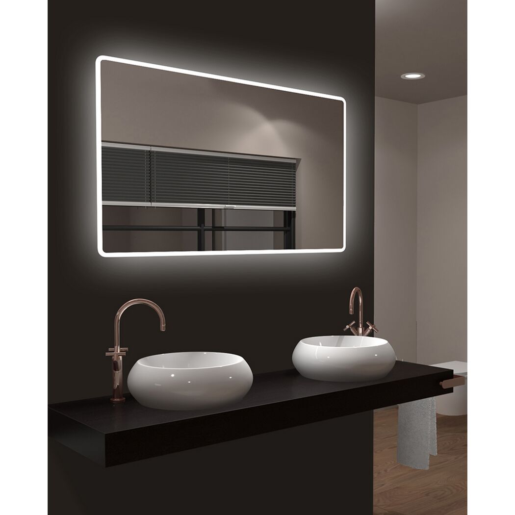 LED-Spiegel 'Silver Sunshine' 120 x 70 cm