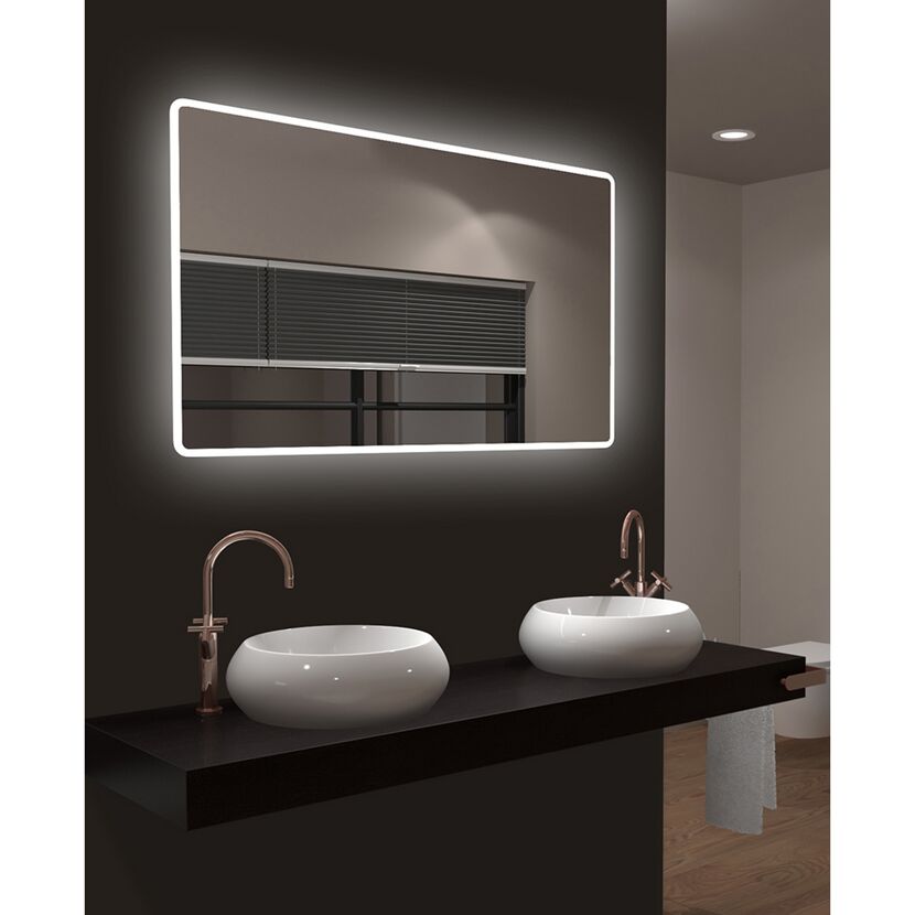 LED-Spiegel 'Silver Sunshine' 120 x 70 cm