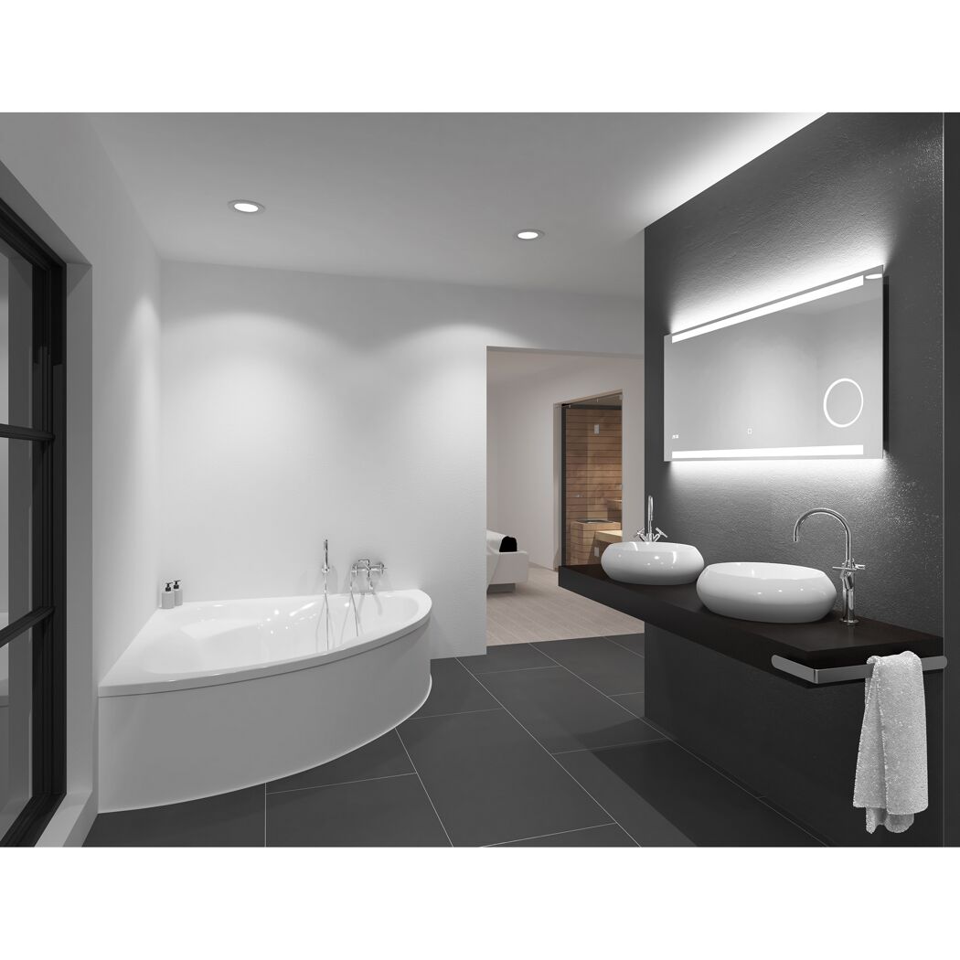 LED-Spiegel 'Silver Style' 120 x 60 cm