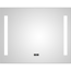 Verkleinertes Bild von LED-Spiegel 'Silver Elegance' mit Uhr 80 x 60 cm