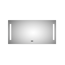 Verkleinertes Bild von LED-Spiegel 'Silver Elegance' mit Uhr 120 x 60 cm