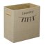 Beige Wäschebox mit Wäscheklammern-Motiv.
