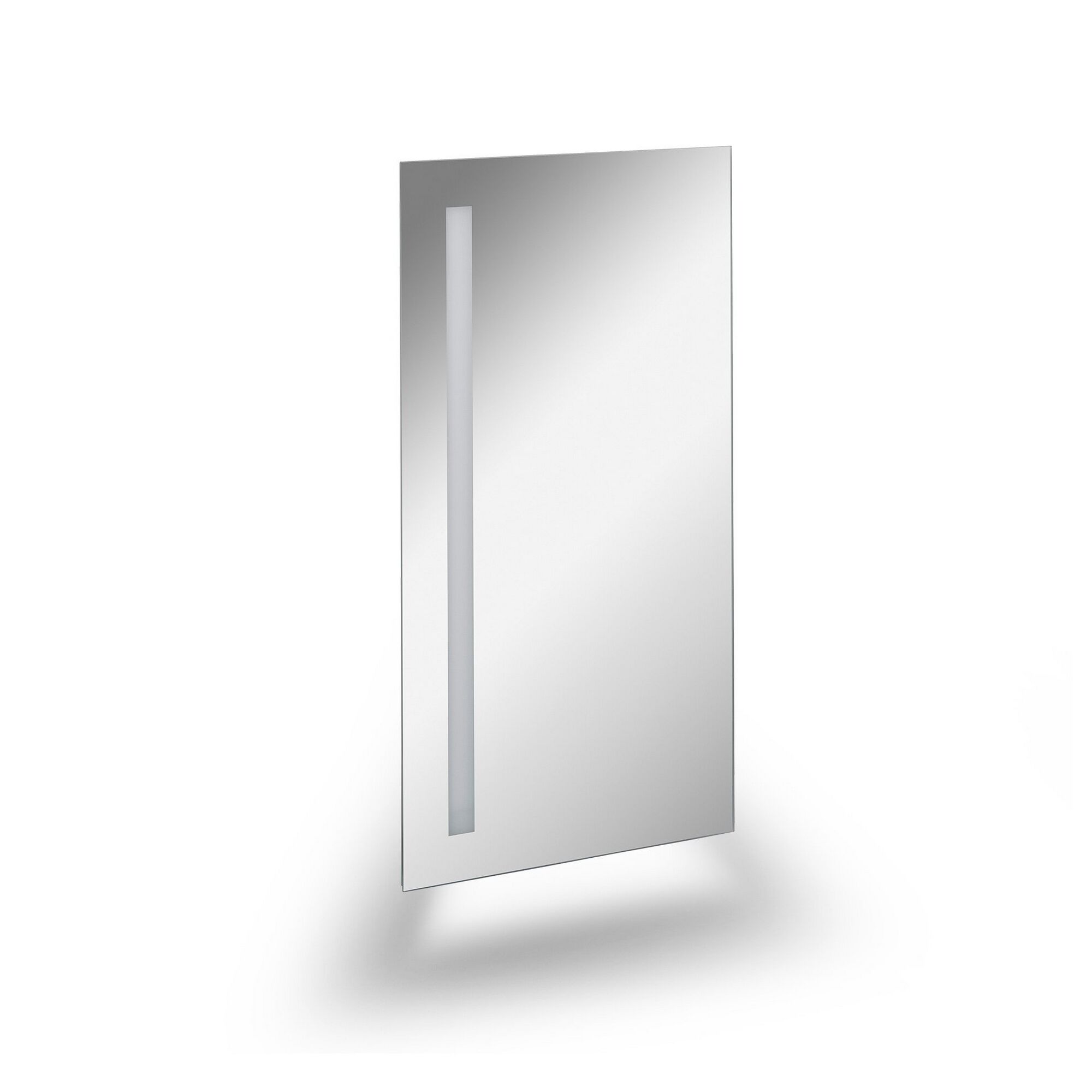 Beleuchteter Spiegel mit vertikalem Lichtstreifen