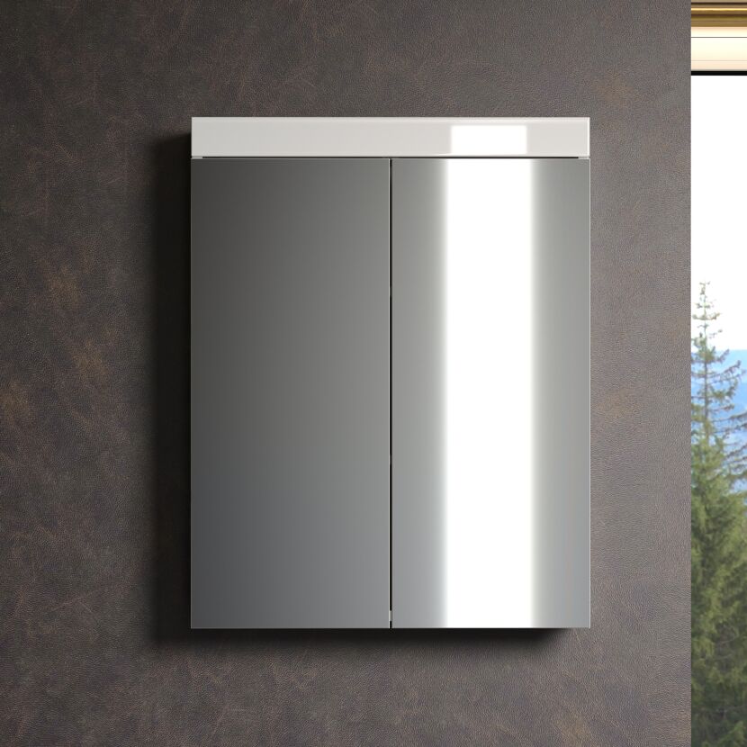 Spiegelschrank 'Amanda' weiß glänzend 60 x 77 x 17 cm