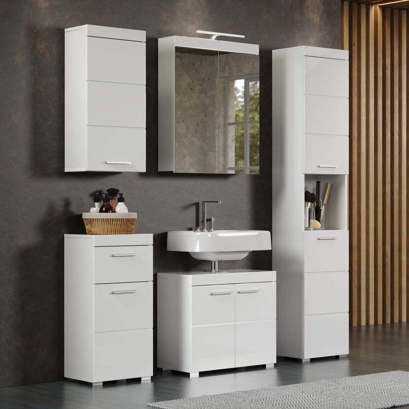 Hängeschrank 'Amanda' weiß glänzend 37 x 77 x 23 cm