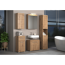 Hochschrank 'Amanda' braun matt 37 x 190 x 31 cm