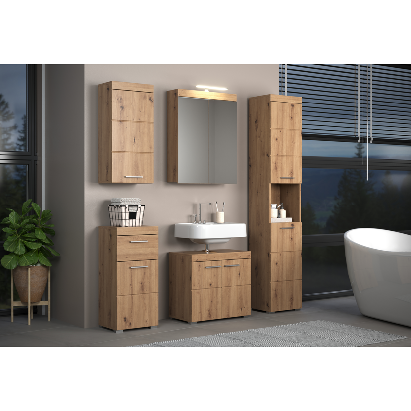 Hochschrank 'Amanda' braun matt 37 x 190 x 31 cm