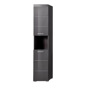 Hochschrank 'Amanda' grau glänzend 37 x 190 x 31 cm