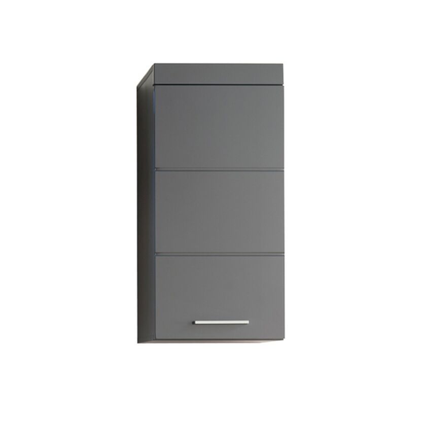 Hängeschrank 'Amanda' grau glänzend 37 x 77 x 23 cm