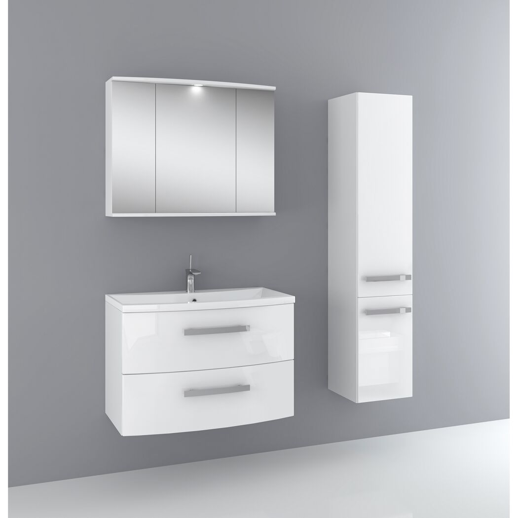 Wandschrank 'Olivia' weiß glänzend 35 x 155 x 36 cm